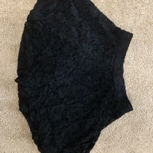 Black lace skirt